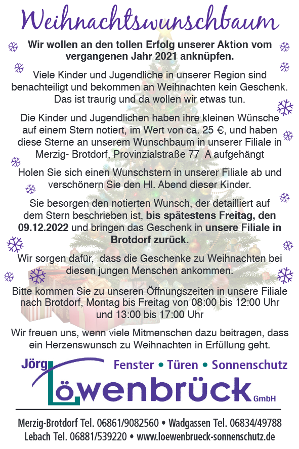 Weihnachtwunschbaum Aktion 2022